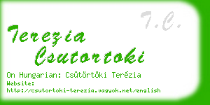 terezia csutortoki business card